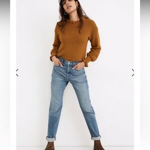 Madewell high rise slim boyjean medium wash  32
